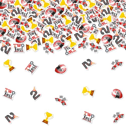 kreat4joy 200pcs Zwei Fast Geburtstag Deko Tischkonfetti Doppelseitiger Druck Tischdeko für Zwei Fast 2 Neugierige Retro Vintage Rennwagen 2. Geburtstag Deko Junge kreat4joy 200pcs Zwei Fast Geburtstag Deko Tischkonfetti Doppelseitiger Druck Tischdeko für Zwei Fast 2 Neugierige Retro Vintage Rennwagen 2. Geburtstag Deko Junge von kreat4joy