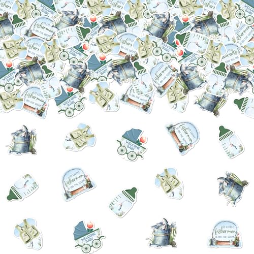 kreat4joy Angeln Babyparty Dekoration, 200pcs A Little Fisherman Is On The Way Konfetti Willkommen Baby Tischdekoration für Gone Fishing Little Fisherman Baby Shower Geschlecht Enthüllung Dekoration kreat4joy Angeln Babyparty Dekoration, 200pcs A Little Fisherman Is On The Way Konfetti Willkommen Baby Tischdekoration für Gone Fishing Little Fisherman Baby Shower Geschlecht Enthüllung Dekoration von kreat4joy