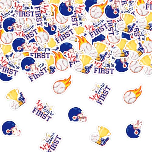 kreat4joy Baseball-Konfetti, halbe Geburtstagsdekoration, 200 Stück, 1/2 Weg zum ersten Baseball-Konfetti, rot, weiß, blau, Tischdekoration, Papierstreuung für Jungen, Sport, 6 Monate, 1/2 halber Weg kreat4joy Baseball-Konfetti, halbe Geburtstagsdekoration, 200 Stück, 1/2 Weg zum ersten Baseball-Konfetti, rot, weiß, blau, Tischdekoration, Papierstreuung für Jungen, Sport, 6 Monate, 1/2 halber Weg von kreat4joy