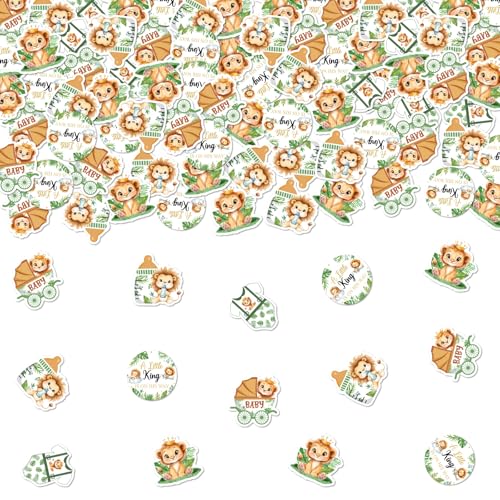 kreat4joy Löwe Babyparty Deko Junge, 200pcs A Little King Is On The Way Deko Konfetti Löwe Thema Tischdeko für Wildtier Babyparty Geschlecht Enthüllung Dekoration kreat4joy Löwe Babyparty Deko Junge, 200pcs A Little King Is On The Way Deko Konfetti Löwe Thema Tischdeko für Wildtier Babyparty Geschlecht Enthüllung Dekoration von kreat4joy