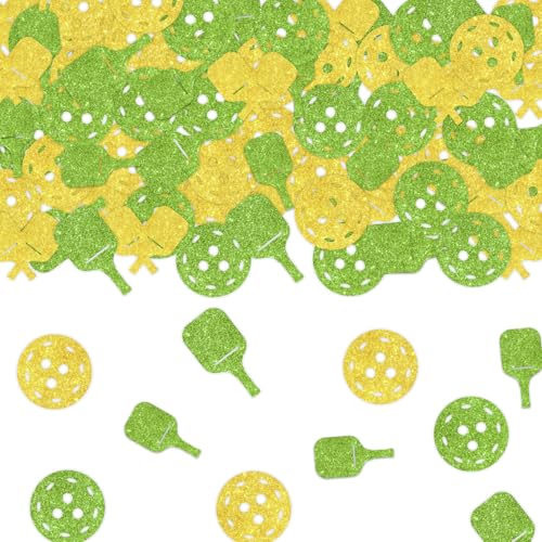kreat4joy Pickleball Geburtstagsdekoration, 200 Stück Pickleball-Thema Tischkonfetti Grün Gelb Glitzer Papier 4 Arten Tischstreuung für Sport Lustige Pickle Bachelorette Babyparty Dekoration kreat4joy Pickleball Geburtstagsdekoration, 200 Stück Pickleball-Thema Tischkonfetti Grün Gelb Glitzer Papier 4 Arten Tischstreuung für Sport Lustige Pickle Bachelorette Babyparty Dekoration von kreat4joy