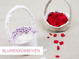Blumenkörbchen für die Hochzeit von kreativlabor Berlin