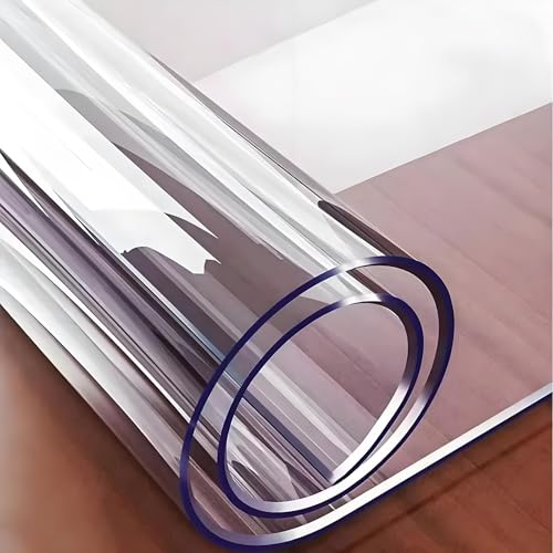 ksxnkhk 32 x 53 Zoll transparenter Tischdeckenschutz, 1,5 mm Dickes rechteckiges Kunststoff-Isolierpad, rutschfeste PVC-Schreibtischunterlage, leicht zu reinigen für Möbel, Kommoden und Es ksxnkhk 32 x 53 Zoll transparenter Tischdeckenschutz, 1,5 mm Dickes rechteckiges Kunststoff-Isolierpad, rutschfeste PVC-Schreibtischunterlage, leicht zu reinigen für Möbel, Kommoden und Es von ksxnkhk