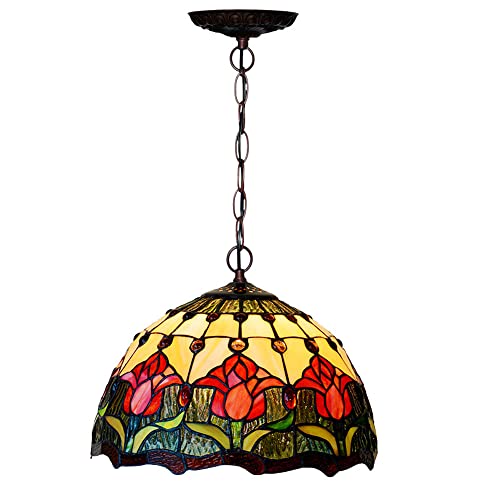 ksxnkhk Kronleuchter, Europäischer Retro-Luxus-Kronleuchter, Bunte Glasperlen, Handgefertigte Kunst, Gartenbeleuchtung, Bar, Kücheninsel, Pendelleuchte von ksxnkhk