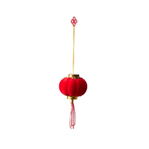 ksxnkhk Linterna 63er-Pack rote Mini-Laternen, dekorative Glücksbringer zum Aufhängen, beflockt, für das chinesische Neujahr, Frühlingsfest, Hochzeitsdekoration, Jahrestag von ksxnkhk