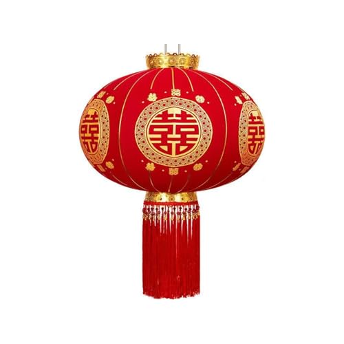ksxnkhk Linterna Chinesische traditionelle rote Laterne zum Aufhängen, doppeltes Glück, mit Quasten, beflocktem Stoff, Lampenschirm für Hochzeit, Festliche Partydekoration, Jahrestag ksxnkhk Linterna Chinesische traditionelle rote Laterne zum Aufhängen, doppeltes Glück, mit Quasten, beflocktem Stoff, Lampenschirm für Hochzeit, Festliche Partydekoration, Jahrestag von ksxnkhk