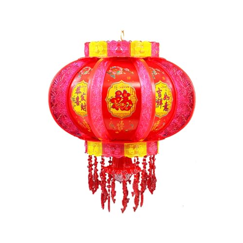 ksxnkhk Linterna Leuchtende rote Laterne, vietnamesisch, drehbar, für das chinesische Neujahr, drehbar, mit Acrylquaste, für das Frühlingsfest, Balkon, Restaurant, Jahrestag von ksxnkhk