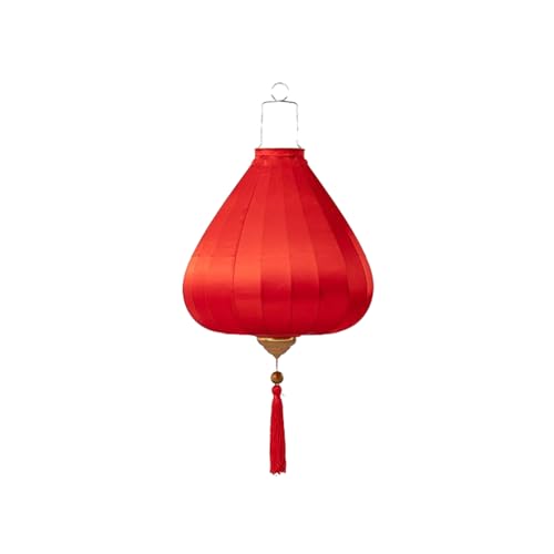 ksxnkhk Linterna Seidenlaterne, einfarbig, oval, chinesisch, zum Aufhängen, traditionell, orientalisch, mit Quaste, dekorative japanische/vietnamesische Lampe für Gartenparty, Jahrestag von ksxnkhk