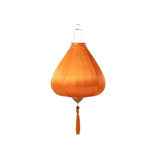 ksxnkhk Linterna Seidenlaterne, einfarbig, oval, chinesisch, zum Aufhängen, traditionell, orientalisch, mit Quaste, dekorative japanische/vietnamesische Lampe für Gartenparty, Jahrestag von ksxnkhk