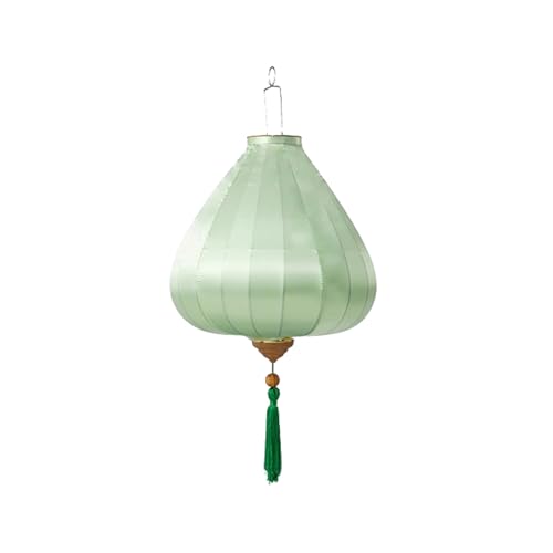 ksxnkhk Linterna Seidenlaterne, einfarbig, oval, chinesisch, zum Aufhängen, traditionell, orientalisch, mit Quaste, dekorative japanische/vietnamesische Lampe für Gartenparty, Jahrestag von ksxnkhk