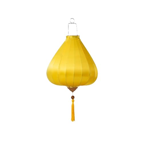 ksxnkhk Linterna Seidenlaterne, einfarbig, oval, chinesisch, zum Aufhängen, traditionell, orientalisch, mit Quaste, dekorative japanische/vietnamesische Lampe für Gartenparty, Jahrestag von ksxnkhk