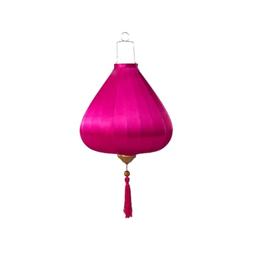 ksxnkhk Linterna Seidenlaterne, einfarbig, oval, chinesisch, zum Aufhängen, traditionell, orientalisch, mit Quaste, dekorative japanische/vietnamesische Lampe für Gartenparty, Jahrestag von ksxnkhk