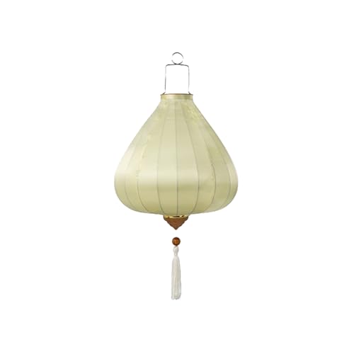 ksxnkhk Linterna Seidenlaterne, einfarbig, oval, chinesisch, zum Aufhängen, traditionell, orientalisch, mit Quaste, dekorative japanische/vietnamesische Lampe für Gartenparty, Jahrestag von ksxnkhk