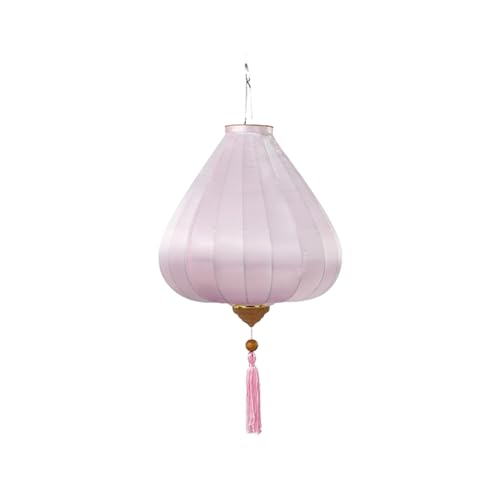 ksxnkhk Linterna Seidenlaterne, einfarbig, oval, chinesisch, zum Aufhängen, traditionell, orientalisch, mit Quaste, dekorative japanische/vietnamesische Lampe für Gartenparty, Jahrestag von ksxnkhk