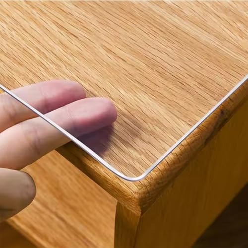 ksxnkhk Tischplattenabdeckung aus transparentem Kunststoff für Möbel, 130 x 140 cm, 1,5 mm Dicke, rechteckige Beistelltischmatte, hitzebeständige, wasserdichte Schreibtischunterlage aus Vi ksxnkhk Tischplattenabdeckung aus transparentem Kunststoff für Möbel, 130 x 140 cm, 1,5 mm Dicke, rechteckige Beistelltischmatte, hitzebeständige, wasserdichte Schreibtischunterlage aus Vi von ksxnkhk