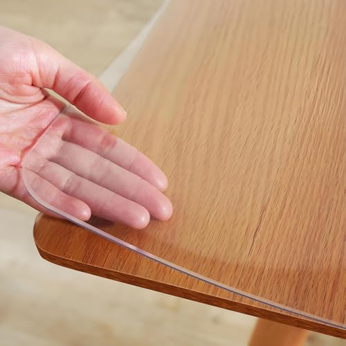 ksxnkhk Transparenter Tischschutz, 59 x 100 Zoll, 1,5 mm Dicke, rechteckige Kunststoffabdeckung, Vinyl-Tischdeckenmatte, leicht zu reinigen, für Möbel, Seiten- und Endkommoden, Büroschreib ksxnkhk Transparenter Tischschutz, 59 x 100 Zoll, 1,5 mm Dicke, rechteckige Kunststoffabdeckung, Vinyl-Tischdeckenmatte, leicht zu reinigen, für Möbel, Seiten- und Endkommoden, Büroschreib von ksxnkhk