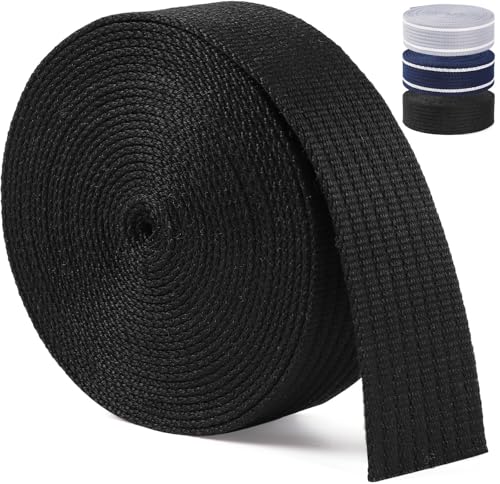 Gurtband, 3,8 cm für Taschengurte, 6 m, schwarzes Streifenmuster, Polycotton-Gurtband, 3,8 cm für die Herstellung von Rucksack, Geldbörse, Gürtelriemen Gurtband, 3,8 cm für Taschengurte, 6 m, schwarzes Streifenmuster, Polycotton-Gurtband, 3,8 cm für die Herstellung von Rucksack, Geldbörse, Gürtelriemen von ktnstsaal