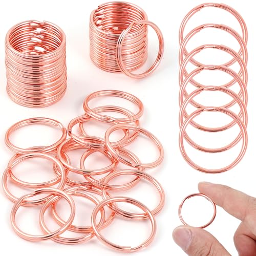 Schlüsselringe, 2,5 cm, für Schlüsselanhänger und Handwerk, 50 Stück rotgoldene Binderinge für Schmuckherstellung, Haustiermarken, Verschlüsse, Schlüsselbänder, Schlüsselanhänger-Hardware (Roségold Schlüsselringe, 2,5 cm, für Schlüsselanhänger und Handwerk, 50 Stück rotgoldene Binderinge für Schmuckherstellung, Haustiermarken, Verschlüsse, Schlüsselbänder, Schlüsselanhänger-Hardware (Roségold von ktnstsaal
