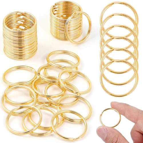 ktnstsaal Schlüsselringe, 2,5 cm, für Schlüsselanhänger und Bastelarbeiten, 50 Stück hellgoldene Binderinge für Schmuckherstellung, Haustiermarken, Verschlüsse, Schlüsselbänder ktnstsaal Schlüsselringe, 2,5 cm, für Schlüsselanhänger und Bastelarbeiten, 50 Stück hellgoldene Binderinge für Schmuckherstellung, Haustiermarken, Verschlüsse, Schlüsselbänder von ktnstsaal