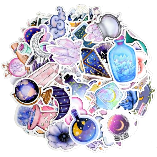 100 Stück Vintage Sticker Magie Aesthetic Sticker Mond Aufklebe,Wasserdichte Vinyl Aufkleber, ästhetische Bohemian-Aufkleber für Laptop, Autos, Telefon, Trackpads, DIY Notebooks, Journale 100 Stück Vintage Sticker Magie Aesthetic Sticker Mond Aufklebe,Wasserdichte Vinyl Aufkleber, ästhetische Bohemian-Aufkleber für Laptop, Autos, Telefon, Trackpads, DIY Notebooks, Journale von ktxaby