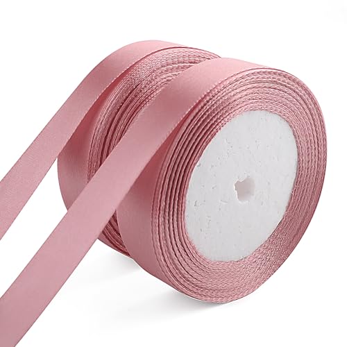 2 Rollen Rouge Satinband 20mm x 22m, einfarbiges Geschenkband, Geschenkverpackung zum Valentinstag, Basteln, Haarschleifen herstellen, Kränze, Hochzeitsfeierdekorationen 2 Rollen Rouge Satinband 20mm x 22m, einfarbiges Geschenkband, Geschenkverpackung zum Valentinstag, Basteln, Haarschleifen herstellen, Kränze, Hochzeitsfeierdekorationen von ktxaby