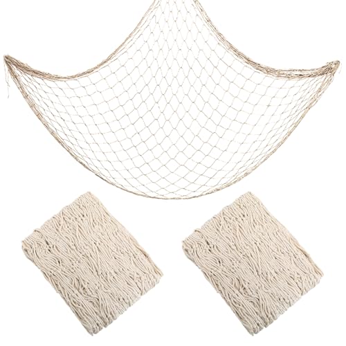 2pcs Fischnetz-Dekorationen Outdoor Baumwoll-Fischnetz-Party-Dekoration Wohnzimmer Wandbehänge Fotografie Wanddekoration Maritime Fischerei Deko Fischnetzstoff Wandbehang für Party Thema-Beige 2pcs Fischnetz-Dekorationen Outdoor Baumwoll-Fischnetz-Party-Dekoration Wohnzimmer Wandbehänge Fotografie Wanddekoration Maritime Fischerei Deko Fischnetzstoff Wandbehang für Party Thema-Beige von ktxaby