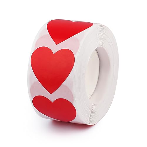 Ktxaby 500 Stück Rot Herz Aufkleber, 2.5cm Selbstklebende Etiketten Herzförmige für Hochzeiten Valentinstag Scrapbooking Geschenke Dekoration Hochzeit Ktxaby 500 Stück Rot Herz Aufkleber, 2.5cm Selbstklebende Etiketten Herzförmige für Hochzeiten Valentinstag Scrapbooking Geschenke Dekoration Hochzeit von ktxaby