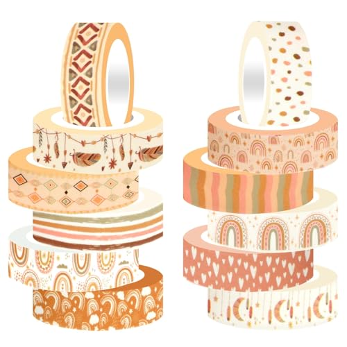ktxaby 12 Rollen Washi Tape Set Boho Vintage Klebeband Dekorativ Masking Tape 15mm x 5m Buntes Papierklebeband Selbstklebend für DIY Scrapbooking Bullet Journal Verpackung ktxaby 12 Rollen Washi Tape Set Boho Vintage Klebeband Dekorativ Masking Tape 15mm x 5m Buntes Papierklebeband Selbstklebend für DIY Scrapbooking Bullet Journal Verpackung von ktxaby