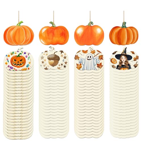 100 Stück Kürbis-Holzausschnitte, 4 Stile, unlackiert, Herbst, Erntedankfest, Holzornamente, DIY, blanko, Kürbis, Holzhandwerk mit Loch, Hanfseil für Thanksgiving, Halloween, Herbsternte 100 Stück Kürbis-Holzausschnitte, 4 Stile, unlackiert, Herbst, Erntedankfest, Holzornamente, DIY, blanko, Kürbis, Holzhandwerk mit Loch, Hanfseil für Thanksgiving, Halloween, Herbsternte von kuchisity
