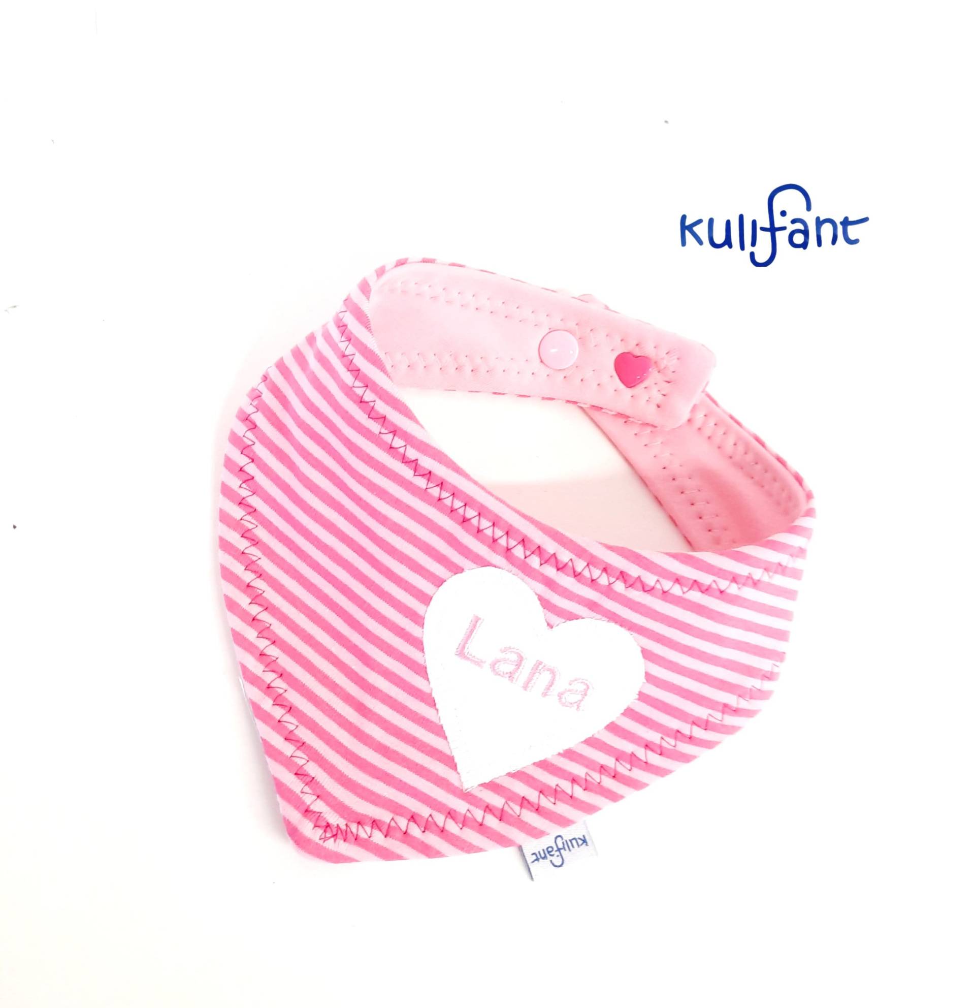 Baby Dreieckstuch Tuch Sabbertuch Halstuch Babygeschenk Mädchen/ Personalisiert /Babygeschenk/ Herz Weiß Rosa Pink Streifen Baby Dreieckstuch Tuch Sabbertuch Halstuch Babygeschenk Mädchen/ Personalisiert /Babygeschenk/ Herz Weiß Rosa Pink Streifen von kulifant