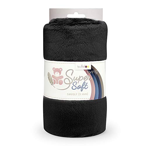 kullaloo Supersoft SNUGLY SB-Pack Plüschstoff, Minky, in verschiedenen Farben (schwarz) von kullaloo