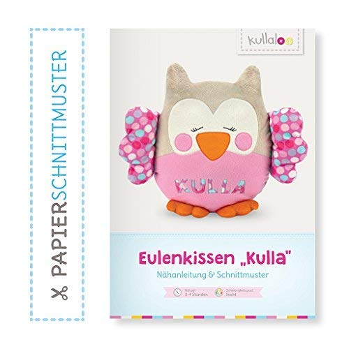 kullaloo - Schnittmuster & Nähanleitung für Kuscheltier/Kissen Eule Kulla von kullaloo - Kreatives für Kinder
