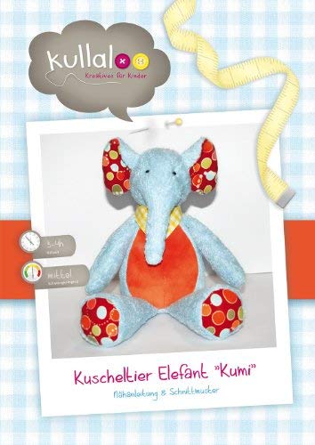 kullaloo - Schnittmuster & Nähanleitung für Kuscheltier Elefant "Kumi" von kullaloo - Kreatives für Kinder
