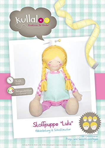 kullaloo - Schnittmuster & Nähanleitung für Stoffpuppe "Lulu" inkl. passendem Kleidchen von kullaloo - Kreatives für Kinder