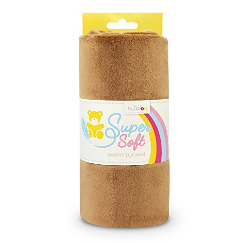 Minky Fabric kullaloo superweicher Shorty-Plüschstoff zum Nähen – 1,5 mm Florlänge (braun) von kullaloo