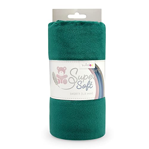 Minky Fabric kullaloo superweicher Shorty-Plüschstoff zum Nähen – 1,5 mm Florlänge (dunkler Smaragd) von kullaloo