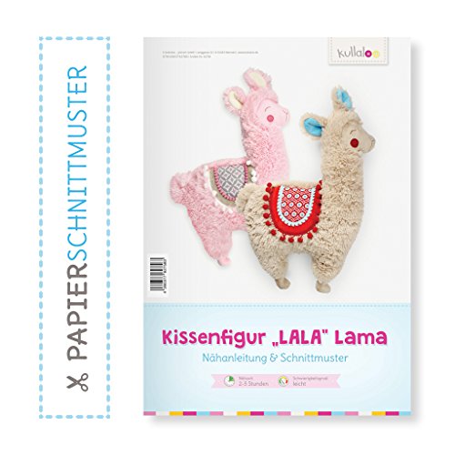 kullaloo Lama nähen mit Papierschnittmuster LALA Lama Kissenfigur von kullaloo