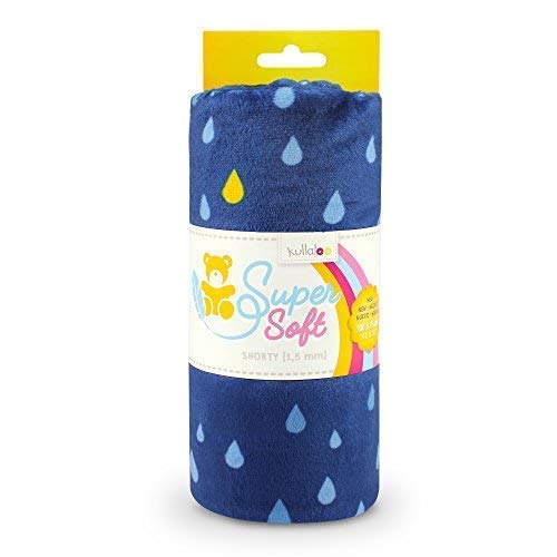 kullaloo Microfaser-Plüsch Stoff Shorty in vielen Farben - 1,5mm Florlänge, EN71-3 & EN 71-9 Zertifiziert (Dreamy Drops) von kullaloo
