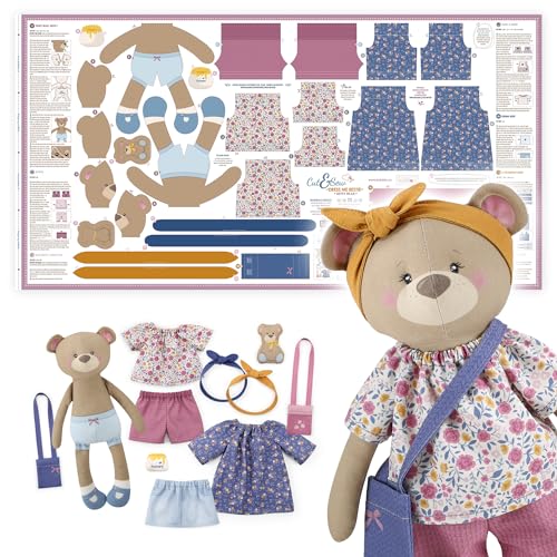 kullaloo Puppen-Nähset für Fortgeschrittene ✦ mit Video-Anleitung ✦ Cut & Sew Stoffpaneel Puppe mit Kleidung: Dress Me Bestie Betsy Bear kullaloo Puppen-Nähset für Fortgeschrittene ✦ mit Video-Anleitung ✦ Cut & Sew Stoffpaneel Puppe mit Kleidung: Dress Me Bestie Betsy Bear von kullaloo