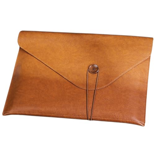 PU Leder A4 Datei Dokumentenhalter mit 2 Taschen Portfolio Umschlag Ordner Hülle mit Knopf Elastische Schnur Vintage Büro Dokumente Ordner PU Leder A4 Datei Dokumentenhalter mit 2 Taschen Portfolio Umschlag Ordner Hülle mit Knopf Elastische Schnur Vintage Büro Dokumente Ordner von kullder