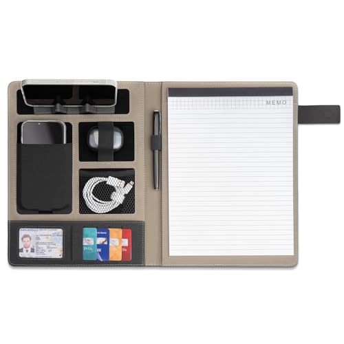 Schwarzes Leder-Business-Portfolio für Kollegen und Mitarbeiter, Portfolio-Ordner, Organizer, Padfolio-Ordner, All-in-One, Präsentationsmappe, Kartenaufbewahrung, Handytasche, Schreibblock, Notizblock Schwarzes Leder-Business-Portfolio für Kollegen und Mitarbeiter, Portfolio-Ordner, Organizer, Padfolio-Ordner, All-in-One, Präsentationsmappe, Kartenaufbewahrung, Handytasche, Schreibblock, Notizblock von kullder