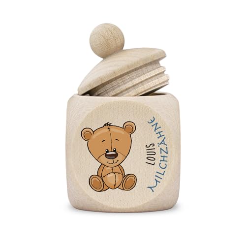 kultdog Zahndose Milchzähne Junge modern Dose Holz personalisiert Druck Name Comic Bär kultdog Zahndose Milchzähne Junge modern Dose Holz personalisiert Druck Name Comic Bär von kultdog