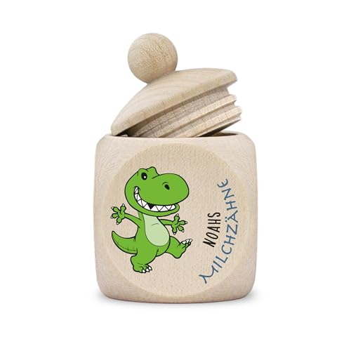 kultdog Zahndose Milchzähne Junge modern Dose Holz personalisiert Druck Name Comic Dinosaurier Rex Dino kultdog Zahndose Milchzähne Junge modern Dose Holz personalisiert Druck Name Comic Dinosaurier Rex Dino von kultdog