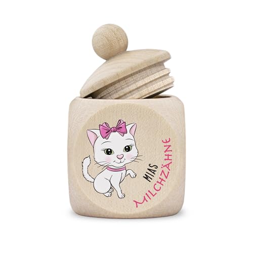 kultdog Zahndose Milchzähne Mädchen modern Dose Holz personalisiert Druck Name Comic Katze kultdog Zahndose Milchzähne Mädchen modern Dose Holz personalisiert Druck Name Comic Katze von kultdog