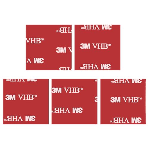 3M Doppelseitiges Klebeband Extra Stark, 5 Stück Doppelseitige Ersatz Klebepads kompatibel, Doppelseitige Klebepads Hochtemperaturbeständig, für Auto, Haus und Büro, Quadratisch, 30mmx30mm von kurkip
