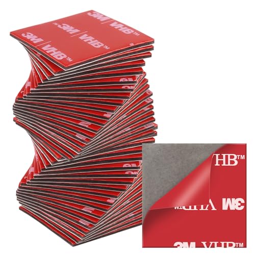 40 Blätter Double-Sided Replacement Adhesive Pads Compatible, doppelseitiges klebeband, kleben statt bohren, High Temperature Resistant, for Car, Home and Office, Square, 30 mm x30mm von kurkip
