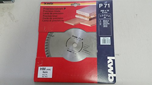 Kreissägeblatt 200x16 HM 64 Zähne Typ 71P Kreissägeblatt 200x16 HM 64 Zähne Typ 71P von kwb