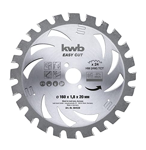 kwb Kreissägeblatt 160 x 20 mm, Made in Germany, leichtgängig, speziell für Akkumaschinen, Universal Sägeblatt für z.B. Metalle, Holz und Kunstoffe kwb Kreissägeblatt 160 x 20 mm, Made in Germany, leichtgängig, speziell für Akkumaschinen, Universal Sägeblatt für z.B. Metalle, Holz und Kunstoffe von kwb