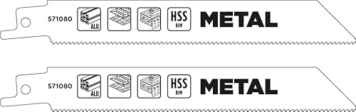 kwb Bimetall-Säbelsägeblatt für Metall, 152mm (geeignet für Aluminium, Blech, Bauholz, stabiles Bimetall, hohe Elastizität, gefräste und geschränkte Zahnung, durchgehärtet, ½'' Universalschaft) kwb Bimetall-Säbelsägeblatt für Metall, 152mm (geeignet für Aluminium, Blech, Bauholz, stabiles Bimetall, hohe Elastizität, gefräste und geschränkte Zahnung, durchgehärtet, ½'' Universalschaft) von kwb