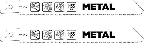 kwb Bimetall-Säbelsägeblatt für Metall, 152mm (geeignet für Aluminium, Blech, Bauholz, stabiles Bimetall, hohe Elastizität, gefräste und geschränkte Zahnung, durchgehärtet, ½'' Universalschaft) kwb Bimetall-Säbelsägeblatt für Metall, 152mm (geeignet für Aluminium, Blech, Bauholz, stabiles Bimetall, hohe Elastizität, gefräste und geschränkte Zahnung, durchgehärtet, ½'' Universalschaft) von kwb